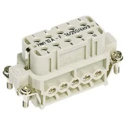 Han A 10 pos female insert screw