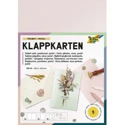 folia Klappkarten mit Briefumschlägen DIN A6 pastell