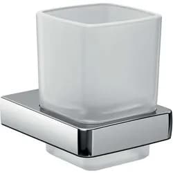 Emco Trend Glashalter 022000100 chrom, Kristallglas satiniert