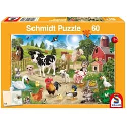 Schmidt Spiele Puzzle Animal Club Bauernhoftiere 60 Teile, 60 Puzzleteile bunt