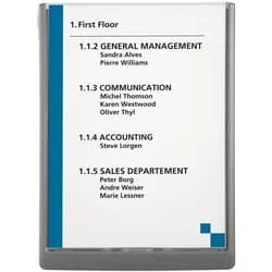 DURABLE Hinweisschild Türschild A4 graphit