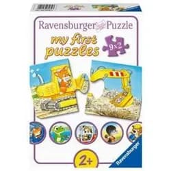 Ravensburger Puzzle Kinderpuzzle 9x2 Teile - Tierische Baustelle, Puzzleteile