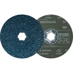 PFERD TOOLS COMBICLICK Fiberscheibe Ø 115 mm VICTOGRAIN 36 Höchstleistung auf Stahl