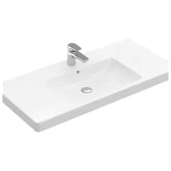 V&B Möbelwaschtisch Subway 2.0 80x47cm, weiß, mit Hahnloch, Überlauf