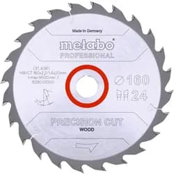 Metabo, Sägeblatt, Kreissageblatt HW/CT 160x20, 24 WZ