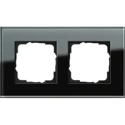 Gira Abdeckrahmen 2f. sw-glas 021205