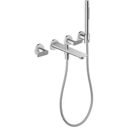 AXOR 49481000 3-Loch Fertigset Wannemisch.Wand UP - Silber
