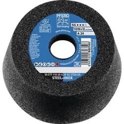 PFERD TOOLS Schleiftopf ETT 110x20x22,23 mm A36 Leistungslinie SG STEELOX für Stahl/Edelstahl