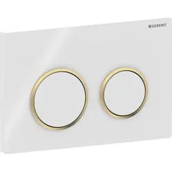 actuator plate omega20 for dual flush: white / gold