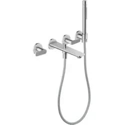 AXOR 49481000 3-Loch Fertigset Wannemisch.Wand UP - Silber