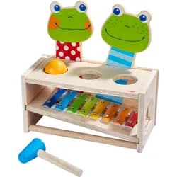 Haba Spielzeug-Musikinstrument Babywelt Klangspielzeug Klang Klopfbank Froschkonzert 1304271001