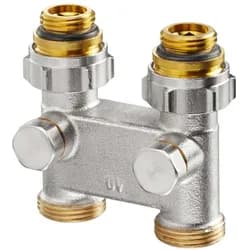 OV Umlenkstück m Absperr. Durchg 50mm 1/2Z AGx3/4Z AG
