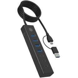 ICY BOX IB-HUB1737-C3 (USB-A, USB-C, 7 Ports)