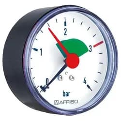 AFRISO Heizungsmanometer HZ 63 0/4bar G3/8B m.PTFE ax Kl.2,5