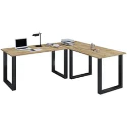 VCM Eck-Schreibtisch LONA - B/H/T ca. 190.00x76.00x50.00