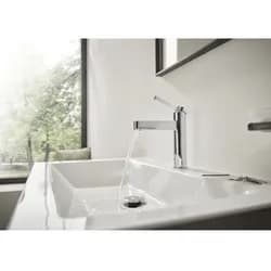 hansgrohe Finoris 110 Waschtischarmatur 76023000 mit Push-Open Ablaufgarnitur, chrom