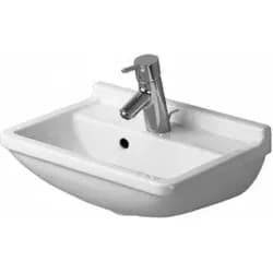 Duravit Handwaschbecken Starck 3 45cm, mit Überlauf, 0750450000, Farbe: Weiß