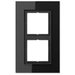 Jung LS Plus Glasrahmen 2-fach, schwarz