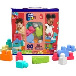 Mattel® Lernspielzeug MEGA BLOKS Bausteinbeutel pink 60 Stück