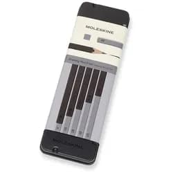 MOLESKINE Bleistift Zeichenstifte Graphit 5er-Set Metalletui schwarz