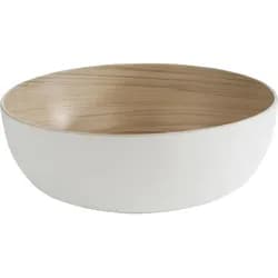 APS Frida Schale Holzoptik/weiß, Inhalt: 4,70 Liter, Höhe: 95 mm, ø: 300 mm