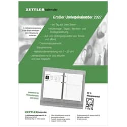 NEUMANN Wandkalender ZETTLER Umlegkalender 1T/2S 10,5x14,2 2027