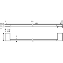HG Badetuchhalter AddStoris 648mm chrom