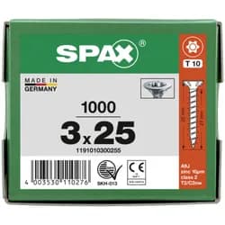 Universalschraube Senkkopf Stahl T 10 3x25 mm,1000Stk