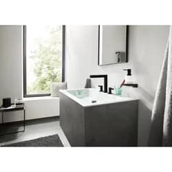 hansgrohe 3-Loch-Waschtischarmatur 160 Finoris m Push-Open-Ablaufgarnitur, schwarz matt