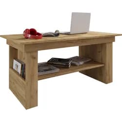 VCM Beistelltisch & Couchtisch Kobila Honig-Eiche H. 52 x B. 115 x T. 58 cm