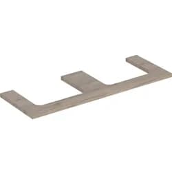 Geberit Waschtisch-Platte One 135x3x47cm, N hick./Mela Holz, AS 2-fach