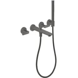 AXOR 49480340 3-Loch Fertigset Wannemisch.Wand UP - Schwarz