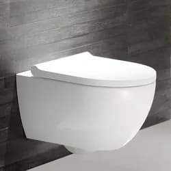 Geberit, Toilette + Bidet, Acanto Set - mit KeraTect Spezialglasur