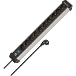 BRENNENSTUHL Premium-Alu-Line, 10-fach, 3m, silber/schwarz