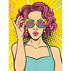 Ravensburger Malen nach Zahlen CreArt Canvas Leinwand - PopArt Lady in Pink