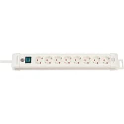 Steckdosenleiste BRENNENSTUHL "Premium-Line", weiß, B:9cm H:50cm T:6,7cm, Steckdosenleisten, mit Schalter
