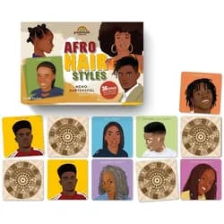 Spiel Afro Hair Styles. Memo-Kartenspiel mit 36 Styles incl. Booklet mit Sty