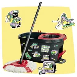 Vileda Staubbesen Vileda 183685 Vileda TURBO MY STYLE Box - Level Up Your Space Wischmop rot