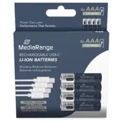 MediaRange USB-Akkus mit Ladekabel Micro AAA 500 mAh