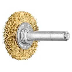 PFERD TOOLS Rundbürste ungezopft RBU Ø30x6 mm Schaft-Ø6 mm Messing-Draht-Ø0,20