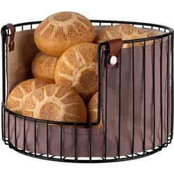 APS Brot- und Obstkorb mit Baumwolltasche 30209 , Maße (Ø x H): 27,5 x 18,5 cm
