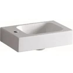 Geberit Handwaschbecken iCon 38x28cm, m Hahnl. li, o. ÜL, we. K-Tect