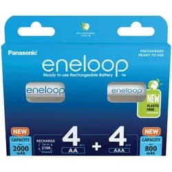 Panasonic Eneloop 4x (AA) 2000mAh + 4x (AAA) 800mAh