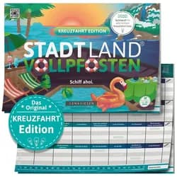 Denkriesen Spiel DENKRIESEN - STADT LAND VOLLPFOSTEN® - KREUZFAHRT EDITION - "Schiff...