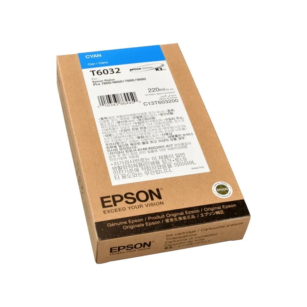 Epson Tinte C13T603200 cyan T6032