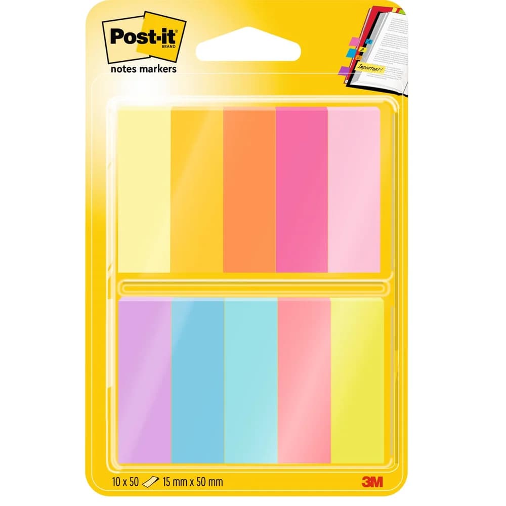 Post-it Notes Markers Haftstreifen »Pagemarker« 50 x 15 mm gelb, 5x1.5 cm