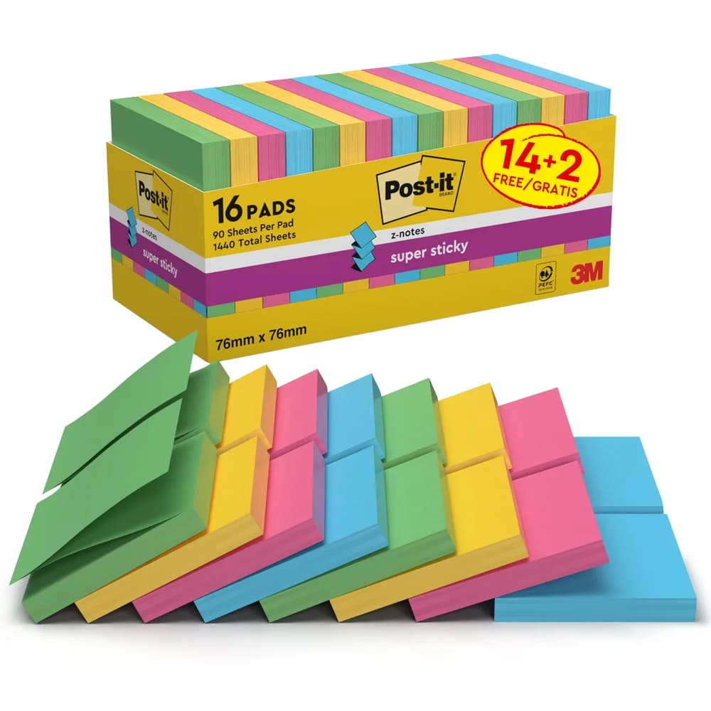 Post-it Super Sticky Z-Notes R330-SSVP16-EU