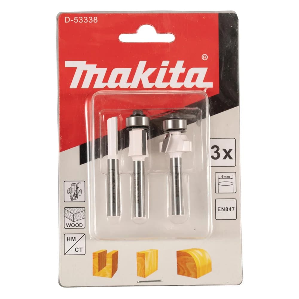 Makita Fräser-Set 3-tlg. 6mm