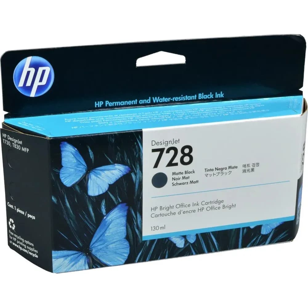 728 / 3WX25A Matte Black Ink