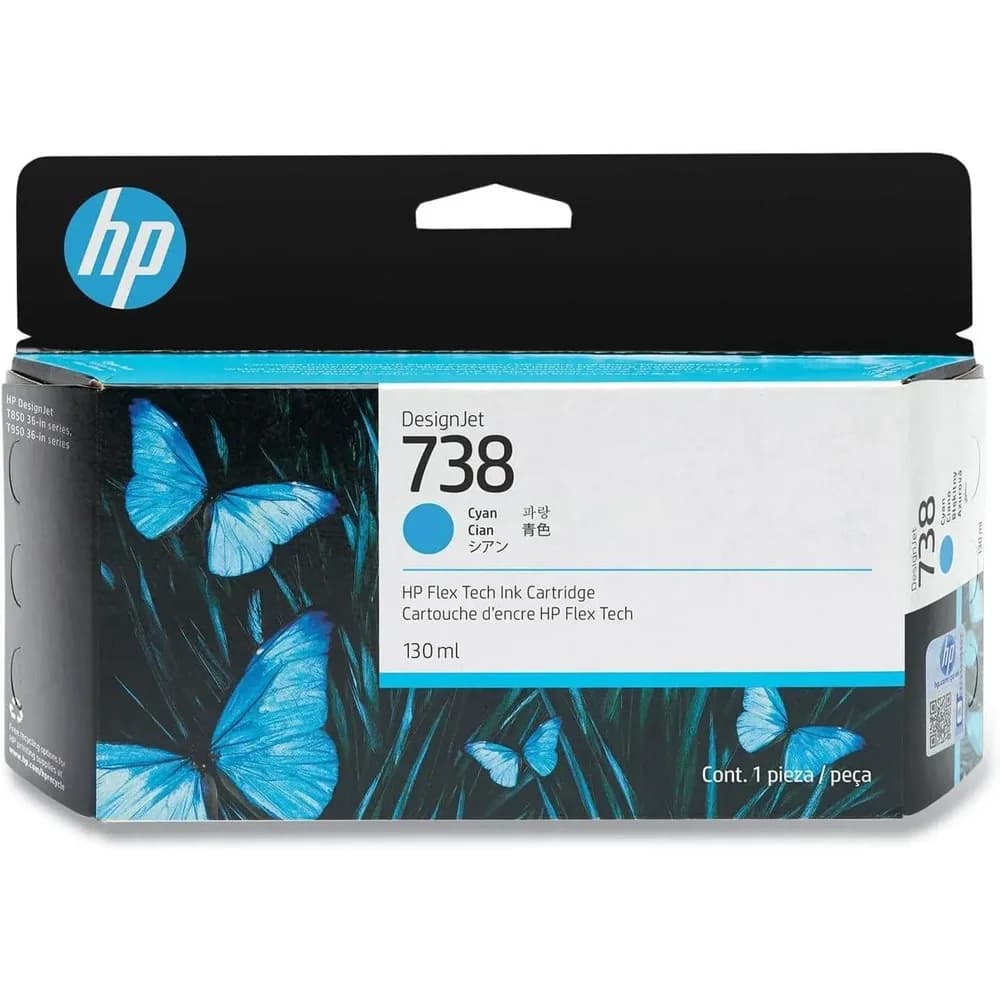 HP Tinte 738 130ml cyan